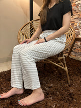 Womante Luxe Cotton Trousers - Grey Lining