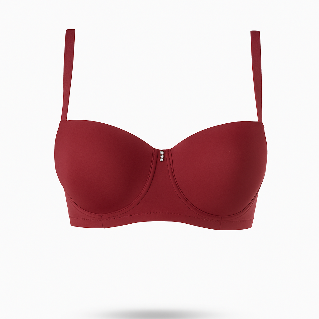 Blue Curvy Padded Bra - Fuller Figure