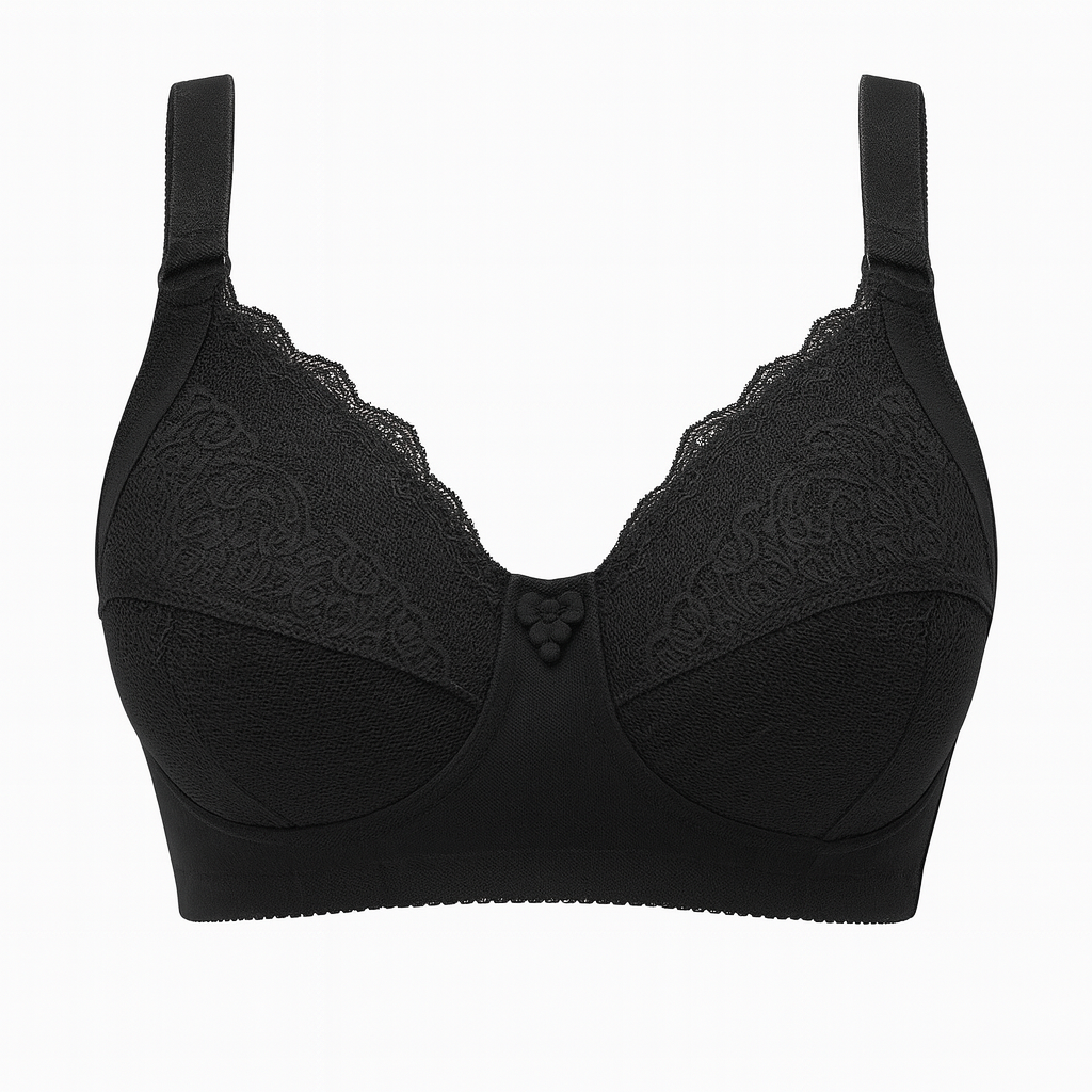 Skin Curvy All Over Lace Cup DOuble Layered Bra with 4x4 Hooks