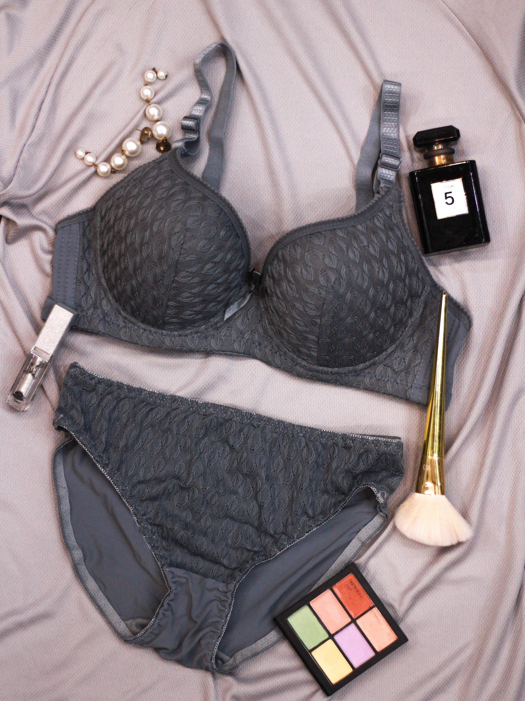 Black Elegant Dream Padded Bra and Panty Set
