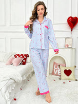 Blue and Red Hearts Loungewear
