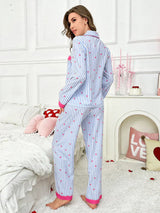 Blue and Red Hearts Loungewear