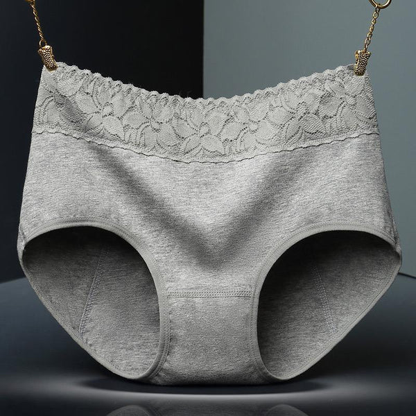 Womante Super Soft Cotton High Waist Leak Proof Period Panties -Grey