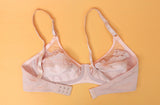 Black Saffron - Non Padded Embroidered Mesh Bra