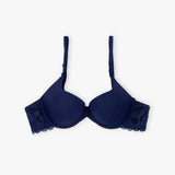 Tea-Pink Round Cup T-Shirt Lacy Bra