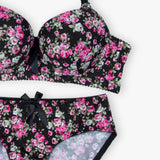 Red Imported Floral Padded Set