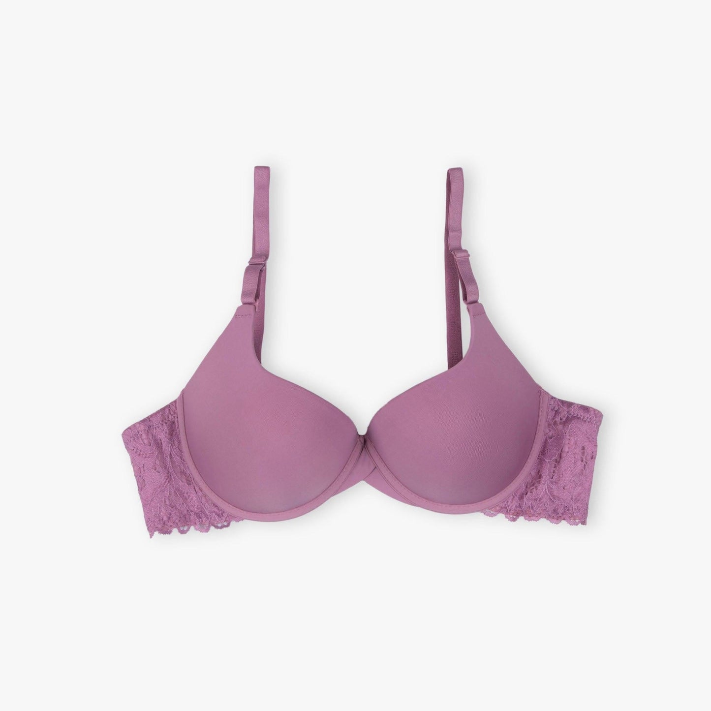 Tea-Pink Round Cup T-Shirt Lacy Bra