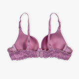 Tea-Pink Round Cup T-Shirt Lacy Bra