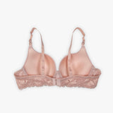 Black Round Cup T-Shirt Lacy Bra