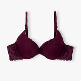 Tea-Pink Round Cup T-Shirt Lacy Bra