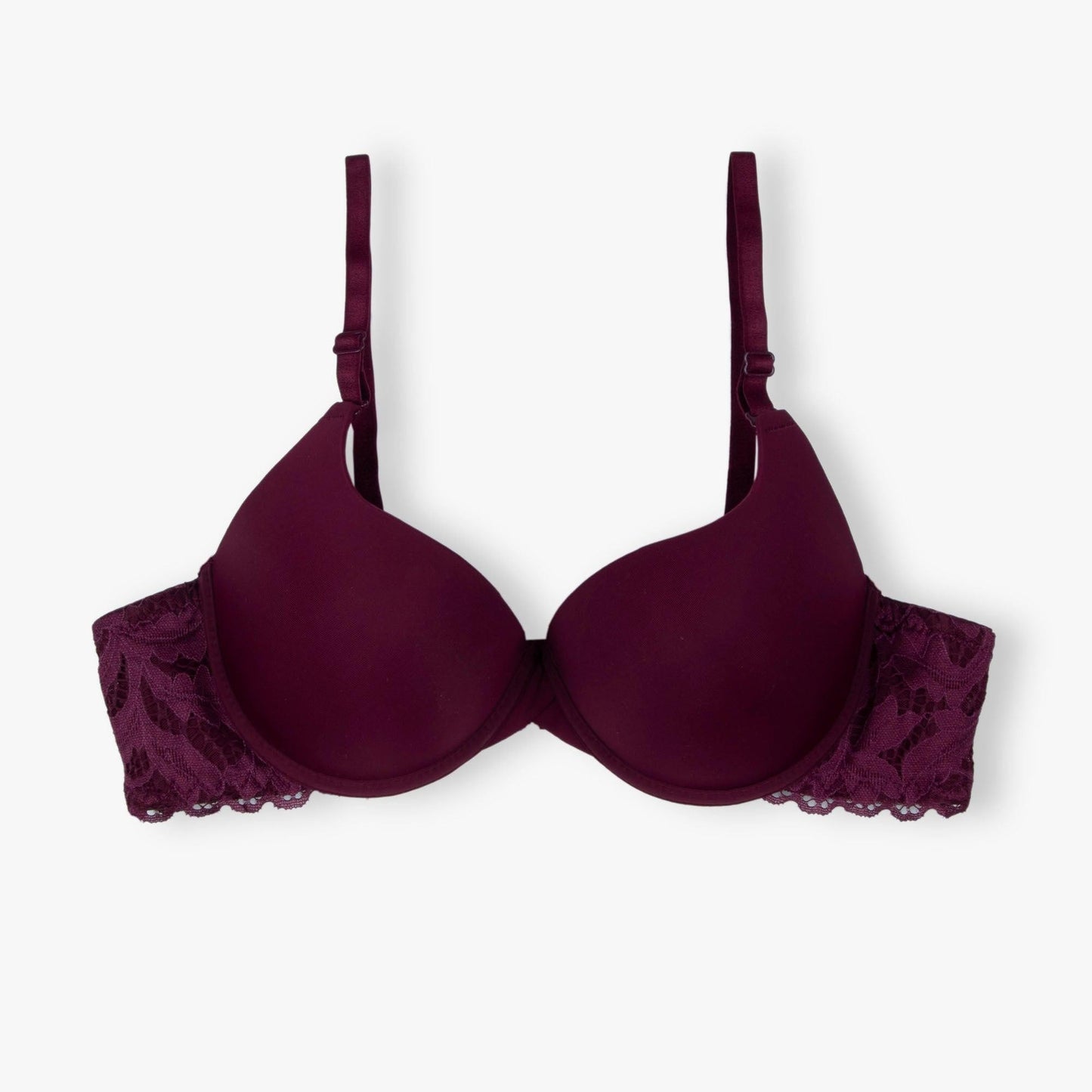 Blue Round Cup T-Shirt Lacy Bra