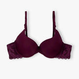 Blue Round Cup T-Shirt Lacy Bra