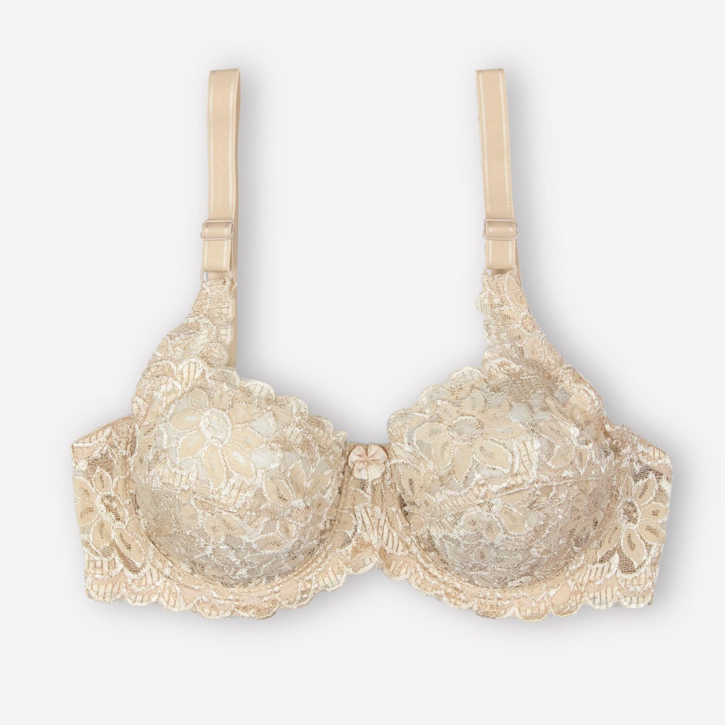 Purple Blossom - Wired / Wirefree Non Padded Floral Full Lace Bra