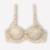 Purple Blossom - Wired / Wirefree Non Padded Floral Full Lace Bra