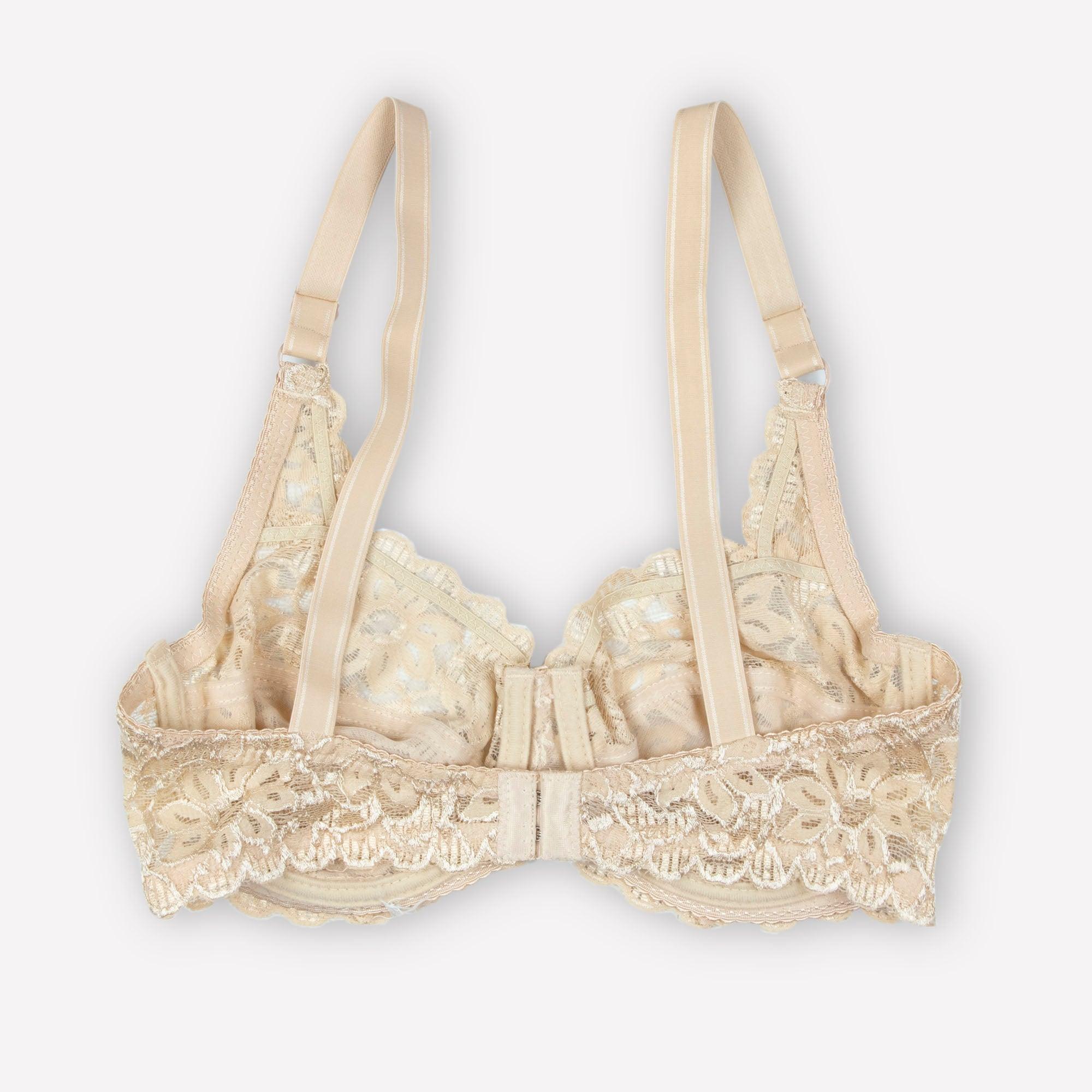 Purple Blossom - Wired / Wirefree Non Padded Floral Full Lace Bra