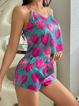Blue Hearts Short Cami Set
