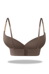 Womante Premium Padded Bra with Chain Straps - Mauve