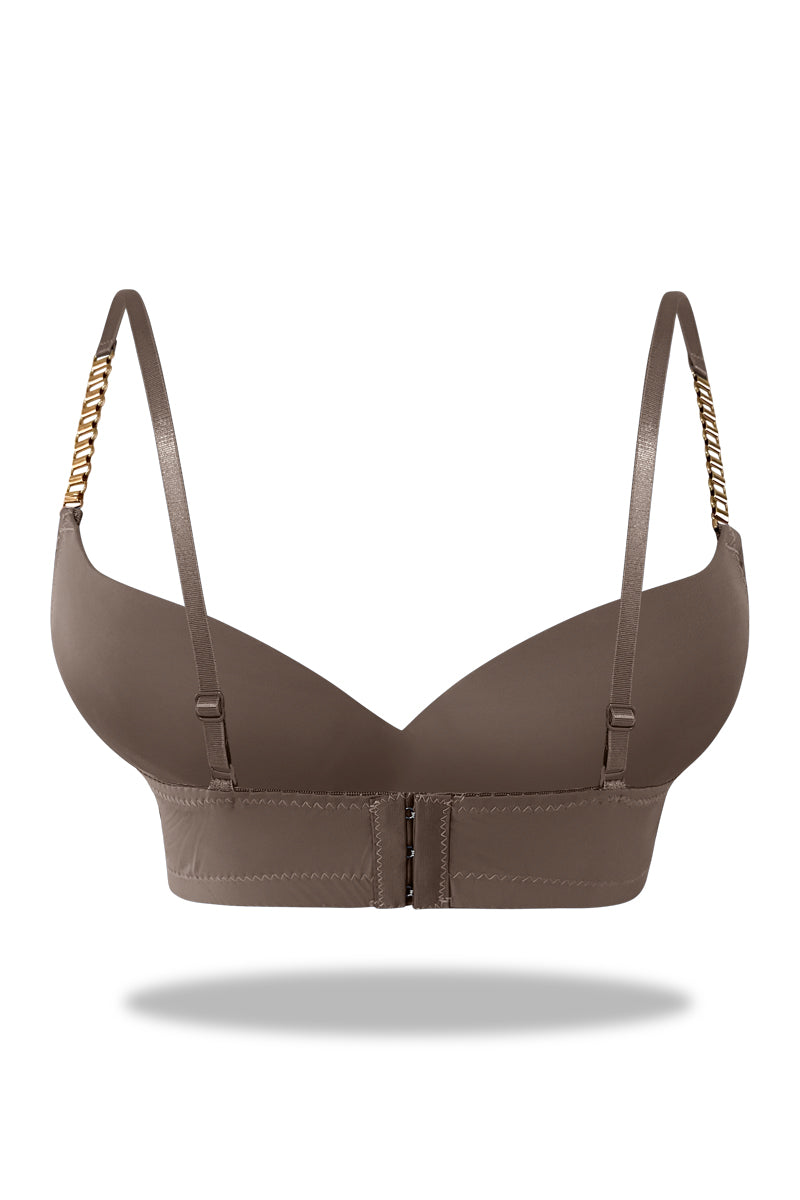 Womante Premium Padded Bra with Chain Straps - Black