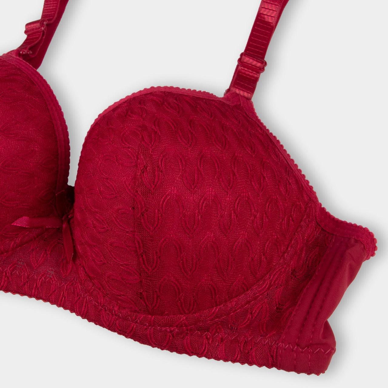 Red Elegant Dream Padded Bra and Panty Set