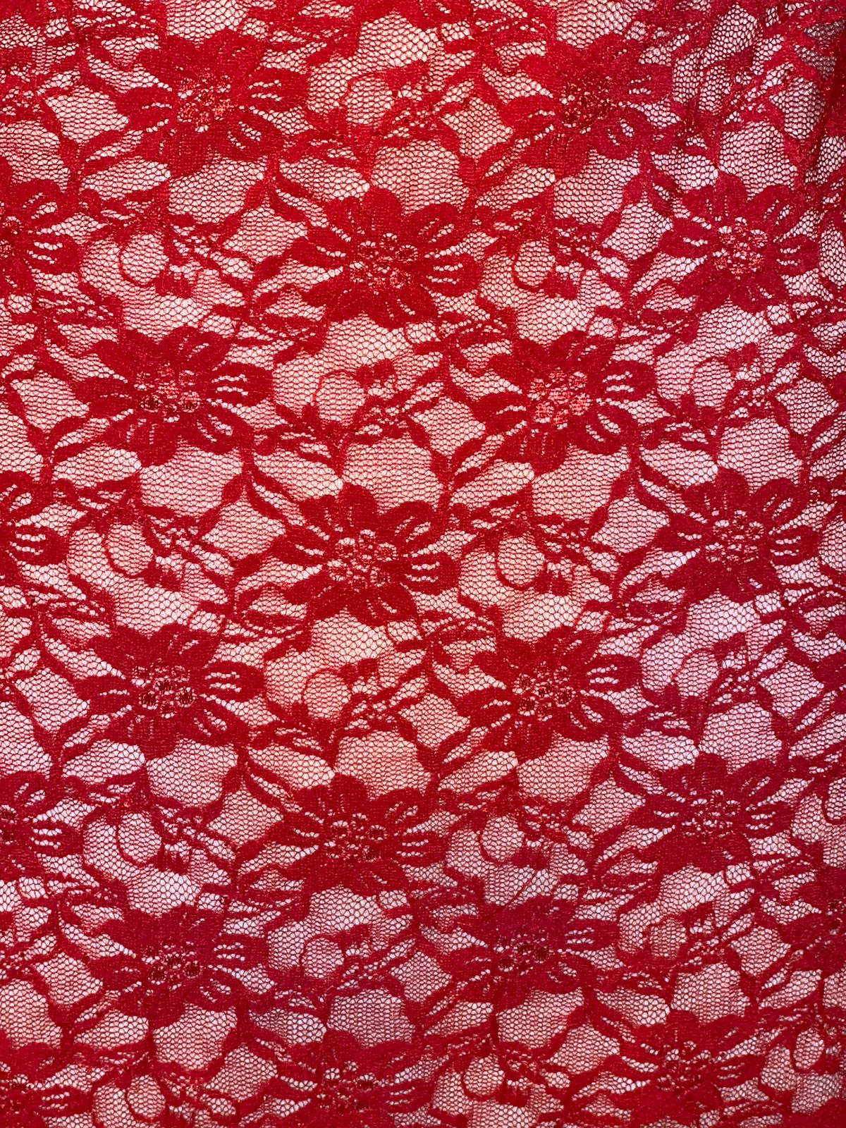 Red Verovica One-Piece Sultry Soft Net Nighty