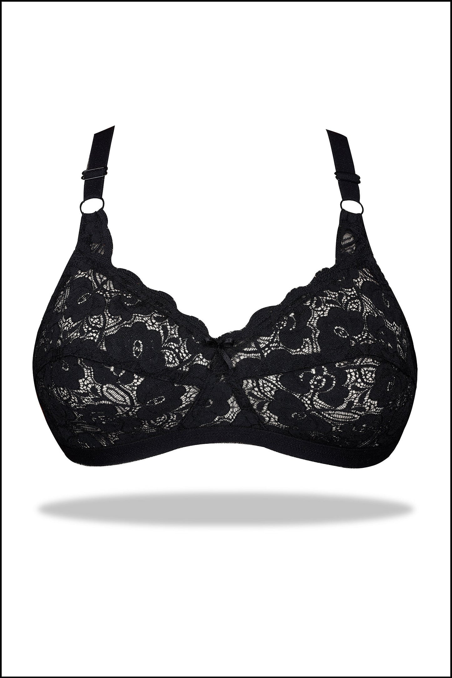 Maroon Mesh - Breathable Non Padded Wirefree Net Bra