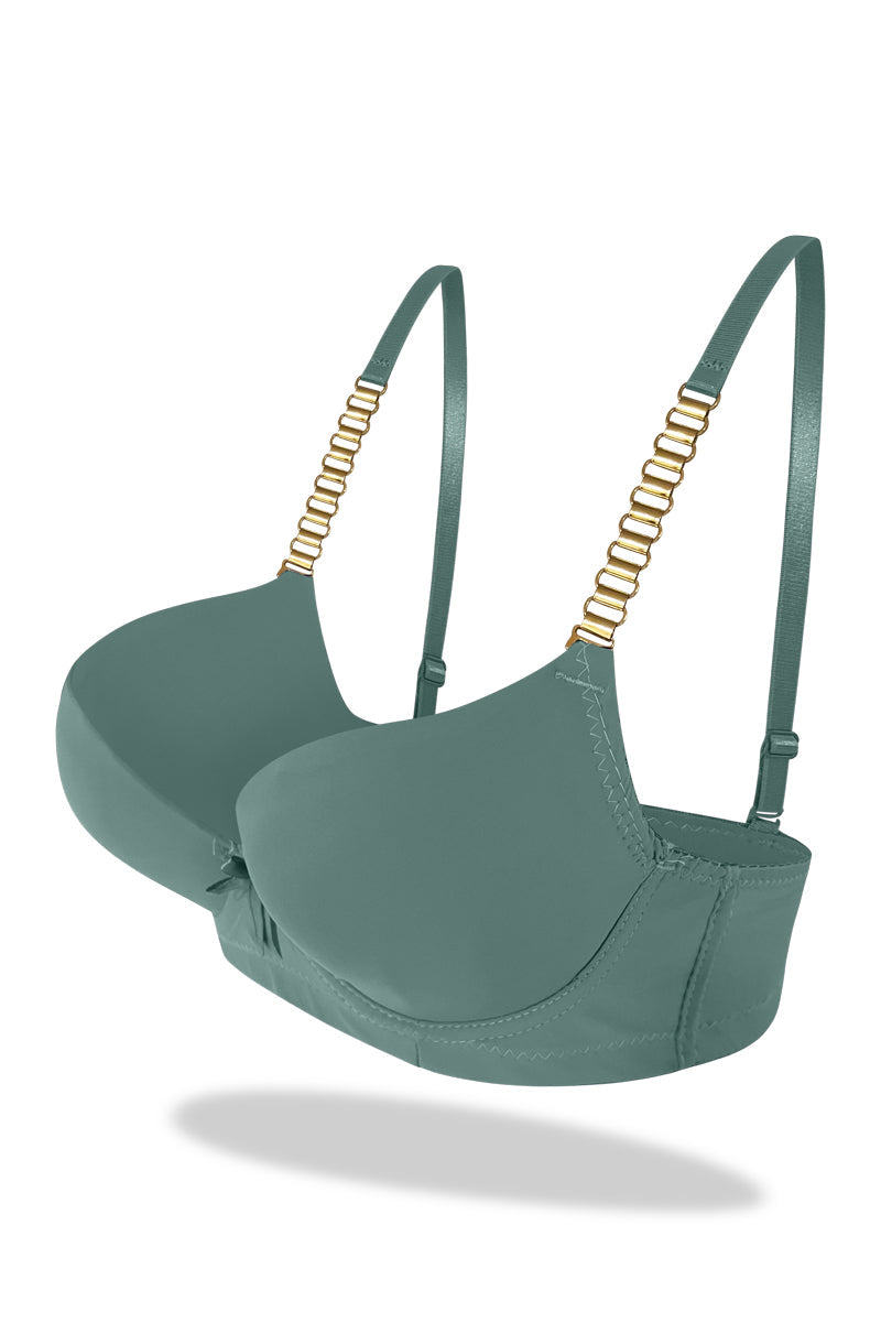 Womante Premium Padded Bra with Chain Straps - Pink