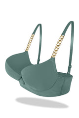 Womante Premium Padded Bra with Chain Straps - Blue