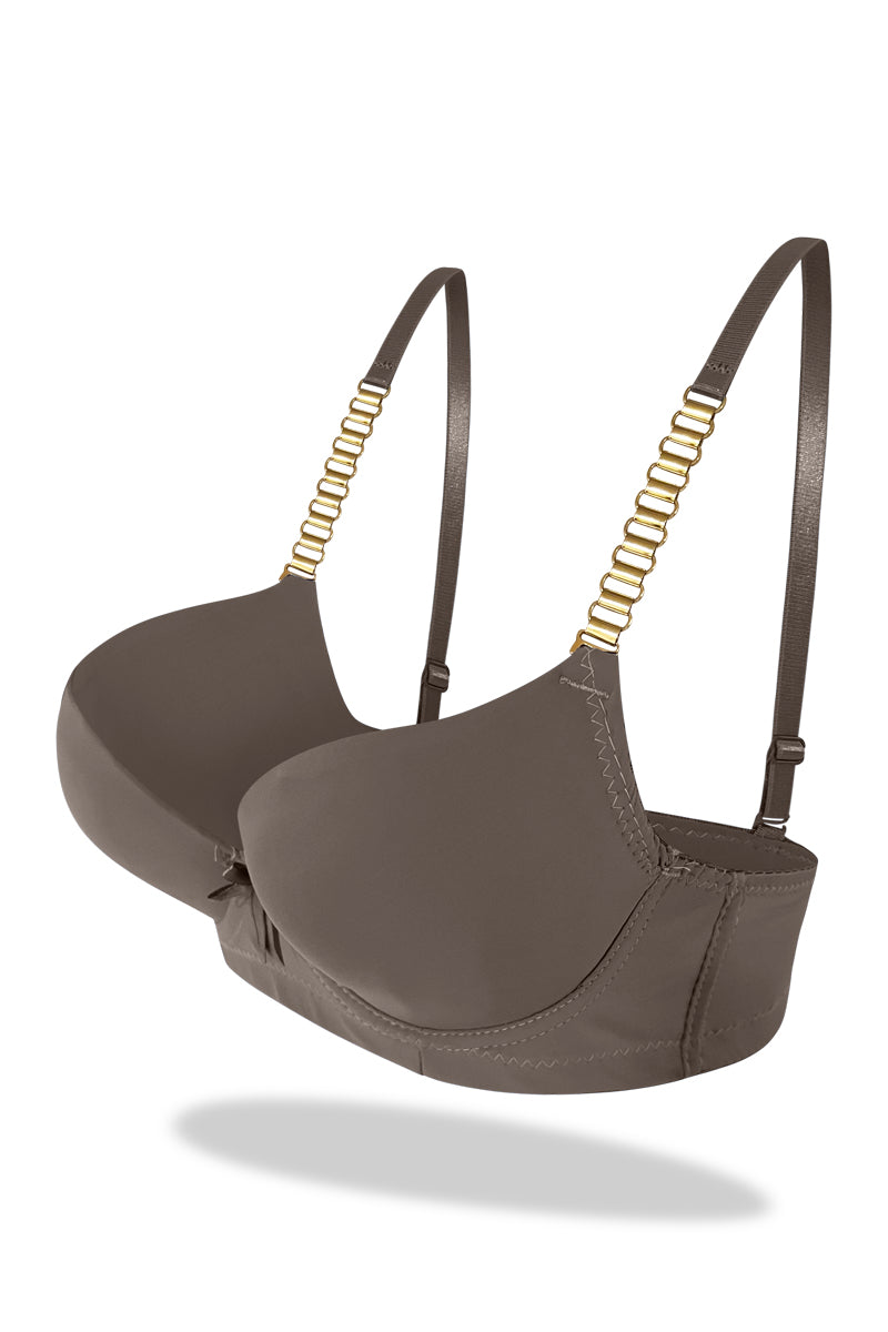 Womante Premium Padded Bra with Chain Straps - Green