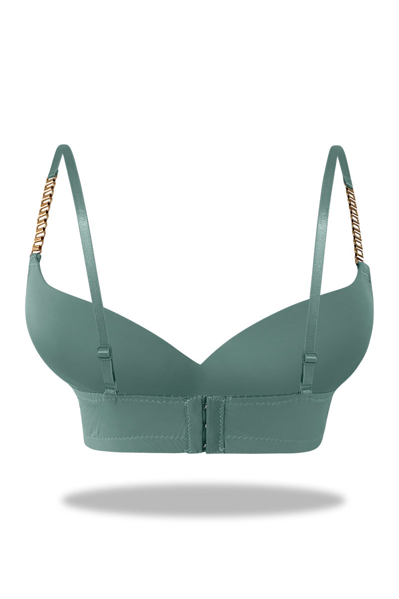 Womante Premium Padded Bra with Chain Straps - Mauve