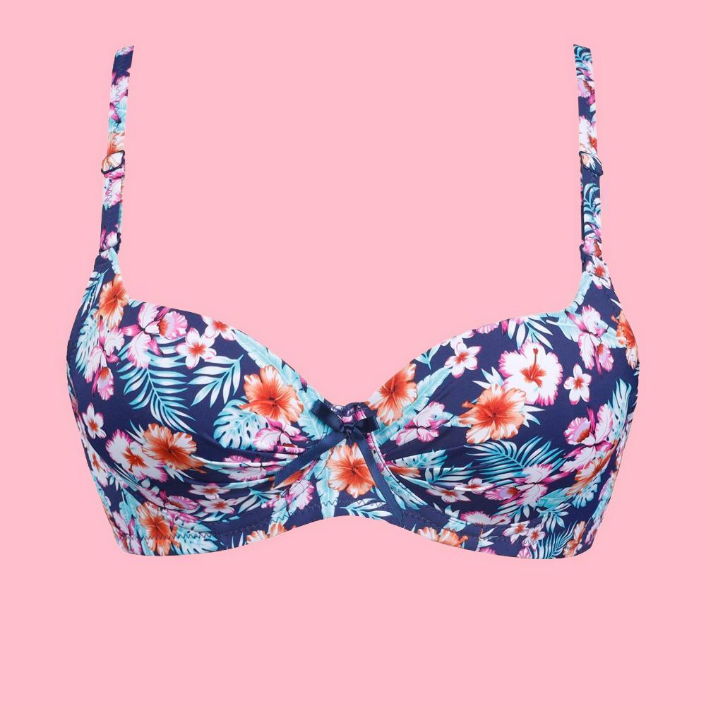 Blue Weightless Padded Scoop Bra