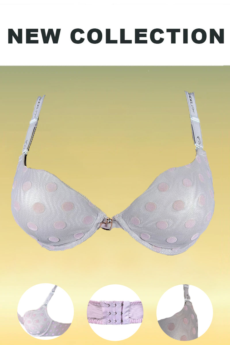 Green Embosed Dice Microfibre T-Shirt Bra