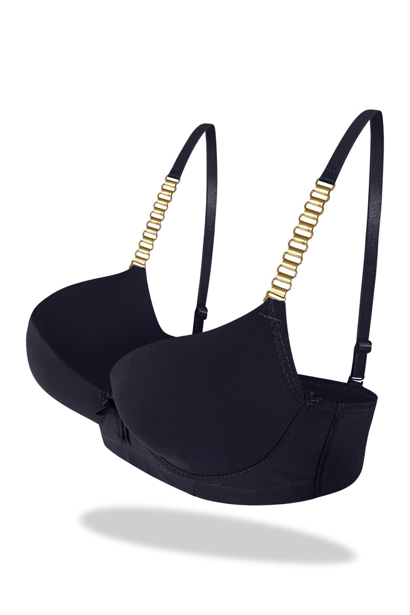 Womante Premium Padded Bra with Chain Straps - Blue