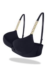 Womante Premium Padded Bra with Chain Straps - Blue