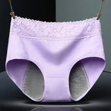 Womante Super Soft Cotton High Waist Leak Proof Period Panties -Grey