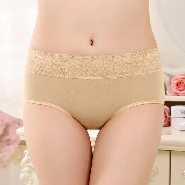 Womante Super Soft Cotton High Waist Leak Proof Period Panties -Skin